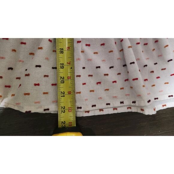 Madewell Peplum Crossover Top in Rainbow Clipdot XL Festival Boho Colorful Light - Picture 8 of 12